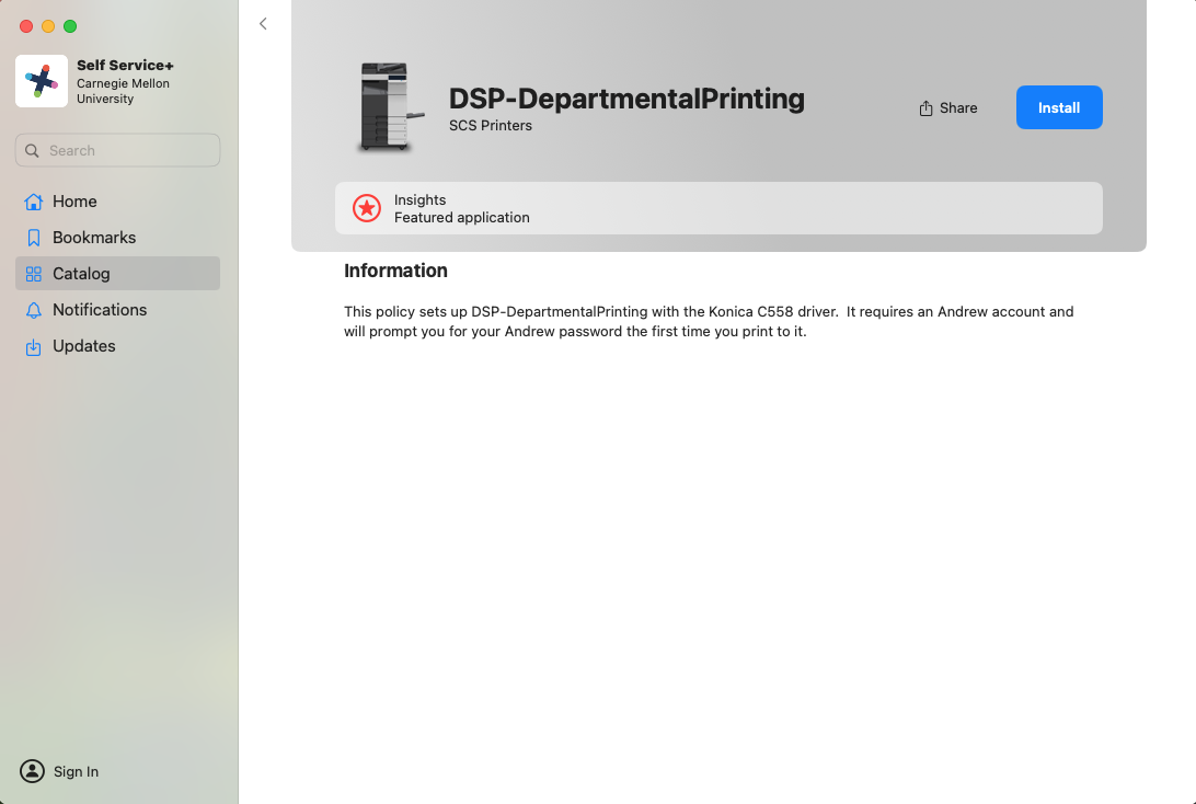 screenshot of installation pop up.