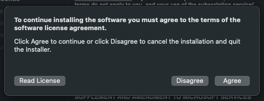 Software license prompt